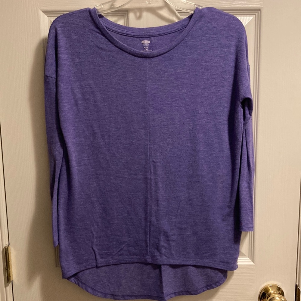 ⚫️⚫️ Old Navy Purple 3/4 Length Sleeve Top (size Child’s XL)